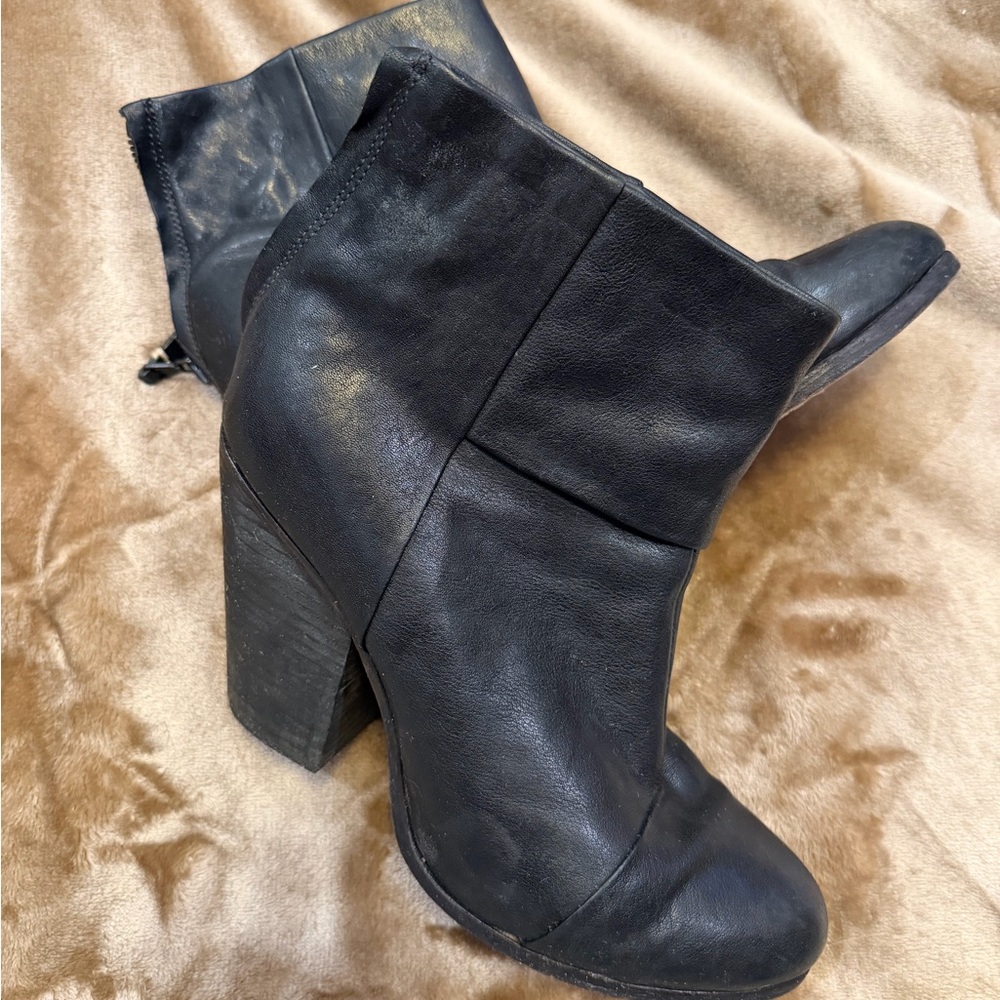 Rag & Bone Black Leather Ankle Boots